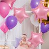 Pink Star Balloons 18 Inch, 10 Pcs Candy Pink Star Shaped Mylar Helium Foil Metallic Balloon for Birthday Party Decorations Baby Shower Wedding Anniversary Backdrop Girls Party Supplies