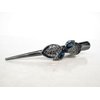 Dark silver bow blue crystal flower alligator hair claw clip clamp