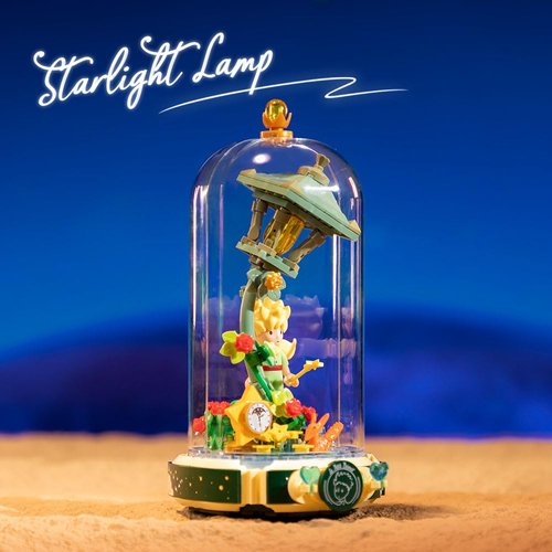 PANTASY Le Petit Prince Starlight Lamp Building Block Set-Creative DIY Model with Minifigure & Dust Cover Adults and Kids Premium Building Blocks for Home Decor