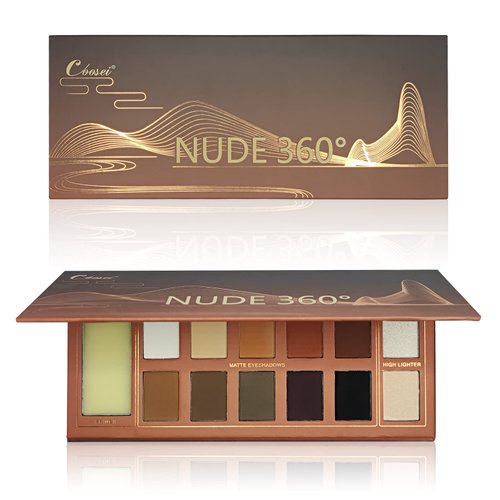 Coosei 12 Naked Eyeshadow Palette with primers, highlighter, Matte& Shimmer Pallet,Nude Natural to Smokey Eye, Travel Friendly Size, Vegan, Cruelty-free
