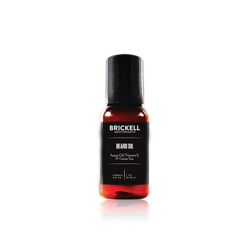 Brickell Men's Beard Oil for Men, Natural and Organic Argan and Jojoba Oil to Strengthen and Soften Hair, 1 Ounce, Scented