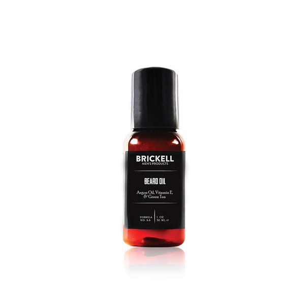 Brickell Men's Beard Oil for Men, Natural and Organic Argan and Jojoba Oil to Strengthen and Soften Hair, 1 Ounce, Scented
