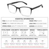 CRGATV 3 Pack Blue Light Blocking Reading Glasses for Men Women Rectangle Computer Readers with Spring Hinge Anti Glare & Eye Strain(3.5 Magnification Strength)