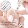 5-pcs Dual-Ended Pen Tool Double Head Nail Art Dotting Pen Stainless Steel Nail Painting Pen DIY Decoration Dotting Pen
