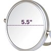 Model's Choice Two-Sided Tabletop Makeup Mirror - Makeup Mirror with 5X Magnification & Swivel Design - Portable 5.5-Inch Diameter Mirror in Nickel Finish - Model MC109N