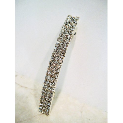 Generic Crystal silver hair barrette clip bridal clip bridal barrette