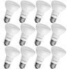 LUXRITE BR20 LED Bulb, 45W Equivalent, 3500K Natural White, Dimmable, 460 Lumens, R20 LED Flood Light Bulb 6.5W, Energy Star, Damp Rated, E26 Base, Perfect for Recessed and Track Lighting (12 Pack)