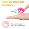 wonuu Pink Rubber Duck with Heart-Shaped Sunglasses Car Ducks Small Duckies with Cowboy Hat, Dot-Pink Dot