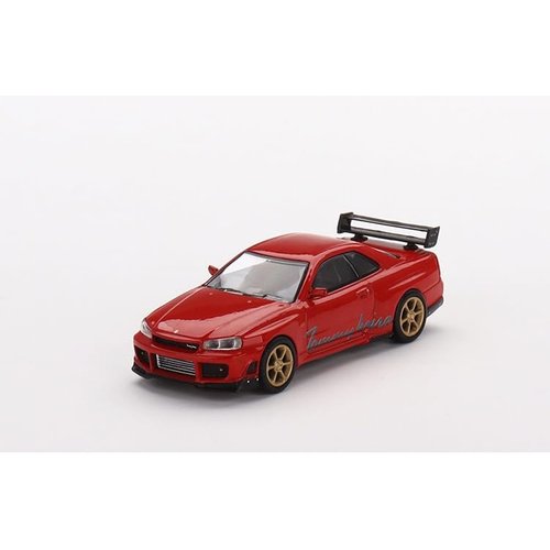 True Scale Miniatures Model Car Compatible with Nissan GT-R Tommykaira R RZ Edition Red 1/64 Diecast Model Car MGT00543