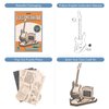 ROKR 3D Puzzles for Adults Wooden Craft Kits Musical Instrument Model Kit Collectibles Home Desk Room Decor (Electric Guitar)