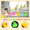 Chitidr Glow in The Dark Rubber Ducks 2.2'' Luminous Mini Rubber Duck Fluorescent Tiny Ducks Light up Floating Squeaky Bathtub Toys for Baby Showers Summer Beach Pool Party Games(24 Pcs, Colorful)