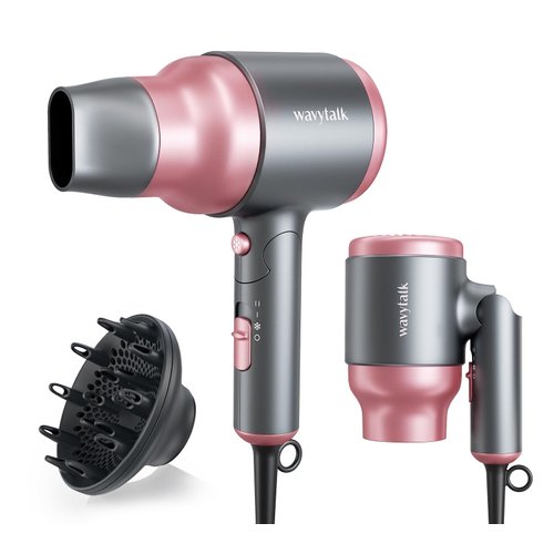 Wavytalk Portable Hair Dryer with Diffuser, Foldable Mini Hair Dryer with Lightweight Design, 160...