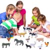 smilixin 12 PCS Animals Figures,Mini Farm Animal Figurines,Plastic Farm Animal Figures Set,Animals Learning Educational Toys Cake Toppers Birthday Gift for Kids