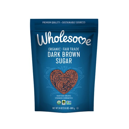 Wholesome Sweeteners Fair Trade Organic Dark Brown Sugar, 24 Ounce Pouch