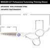MISSUM 6.5" Professional Texturizing Scissors Hair Thinning Shears Cutting Teeth Shears Japanese Stainless Steel Blue