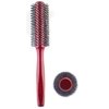 Small Round Hair Brush for Blow Drying With Soft Nylon Bristles, 1.6 Inch, for Short or Medium Curly Hair-Red