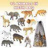 ArtCreativity Animal Figures Assortment in Mesh Bag, Set of 12 Mini Animal Figurines in Assorted Designs, Fun Bath Water Playset for Kids, Party Favors for Boys and Girls