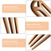 3- Prong Hair Fork Chinese Hair Sticks Wooden Hair Stick Wooden Hair Forks Hair Accessories for Women U Shape Barrette Womens Hair Clips