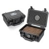 Guardsman Travel Black Cigar Humidor Capacity 10-15 Cigars