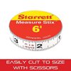 Starrett Tape Measure Stix with Adhesive Backing - Mount to Work Bench, Saw Table, Drafting Table - 1/2" x 6', English Metric, Right-Left Reading - SM46WRL