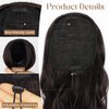 ALXNAN Ponytail Extension,Drawstring Ponytail Hair Extensions Dark Brown Long Wave Ponytail for Women(20inch)