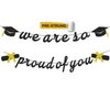 Graduation Party Decorations 2024 - Black We are So Proud of You Banner for Graduation Decorations Class of 2024, Congratulations Banner, Graduation Cap Decorations, Graduation Party Supplies