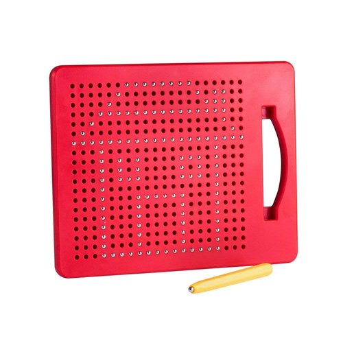 Playmags Magnetic Drawing Board, Travel Toys for Kids & Toddlers, Magnet Beads w/Drawing Stylus, 8.5" x 7" Travel Size Road Trip Activities for Boys & Girls Ages 4-8