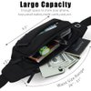 SINNO Black Fanny Packs for Women Men Fashionable Waterproof Belt Bag Gifts for Running Sport Workout Hiking Travel Crossbody Plus Size Waist Pack Phone Bag Wallets Purse Carrying All Phones
