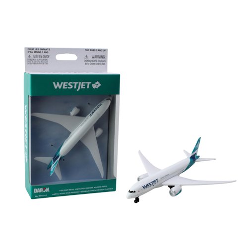 Daron Toy Airplane – WestJet Airlines – Die-Cast Metal Model Airplane Toy with Plastic Parts for Kids Ages 3+