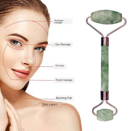 Ayana Wellness Jade Roller: Premium Face Massager & Facial Roller Kit, Jade Facial Roller for Radiant Skin, Jade Roller for Face & Gua Sha Tool - Skin Care Tools for Natural Beauty | Dual Sided