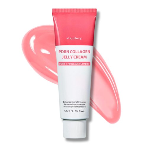 Salmon DNA PDRN Collagen Jelly Cream - PDRN Face Moisturizer for Glass-Skin, Lightweight, Hydrating & Firming | Hyaluronic Acid for Sensitive Skin Barrier Strengthening | Korean Skin Care 50 ml