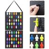 JOYMOMO Hanging Mini Figures Display Case Action Figures Block Removable Case Toy Mini Figure Storage (Without Mini Figures) Black