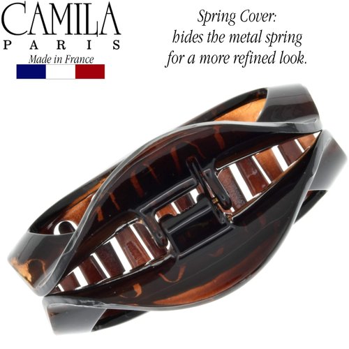 Camila Paris CP1562 French Hair Clip for Women Thick Hair for Long Curly Wavy Hair, Girls Hair Claw Clips Jaw, Durable Styling Big Claw Clip for Thick Hair, Strong Hold No Slip Grip, Made in France