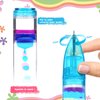 LIVOND Liquid Timer Pen - Retractable Ballpoint Pen with Colorful Moving Bubbles & Droplets - Relaxing Calming Fidget Sensory Writing Toy for Kids & Adults- 3-Pack (Red, Green, Blue)
