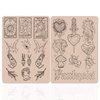 TgoBeauty Men Women Double Sides Designs Tiny Tattoo Practice Skin 1.5mm Thickness Fine Line Tiny Tattoo Practice Skin with Light Gray Lines for Tattoo Practice (1pc Pink Tattoo Skin)
