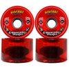 Bigfoot Longboard Wheels 76mm 80A SHR Mountain Cruisers Translucent Red