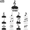 12PCS Piano Notes Honeycomb Centerpieces Music Party Decorations Notes Silhouette Retro Table Music Silhouette Party Favors Birthday Baby Shower Party Supplies