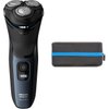 Philips Norelco Shaver for Men Series 3000 Rechargeable Wet/Dry Mens Electric Shavers Electric Razor for Men- Modern Steel Metallic