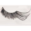 Elegant Lashes C194 Premium Color False Eyelashes | Black and Silver Metallic Mix Party Eyelash with Extra-Long Accent Ends) for Halloween Dance Rave Costume