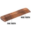 Hair Comb - Wood with Anti-Static & No Snag with Fine and Medium Tooth for Head Hair, Beard, Mustache with Premium Carrying Pouch in Design in Gift Box