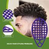 KOUPA Magic Silicone Curly Hair Brush, One Piece Twist Curl Comb for Afro Curls, Washable Hair Tool for Men Women, Purple, 1 Piece