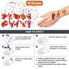 Crawfish Temporary Tattoos Lobster Party Decorations Favors Supplies Seafood Themed Cute Stickers 10 Sheets 100 PCS Gifts for Baby Girls Boys Class School Carnival