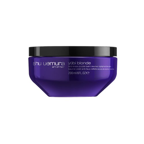Shu Uemura Yubi Blonde Anti-Brass Purple Mask | Purple Hair Mask | Neutralizes Brassy Tones | Moisturizes and Smooths | For Color-Treated Blonde, Bleached, and Silver Hair