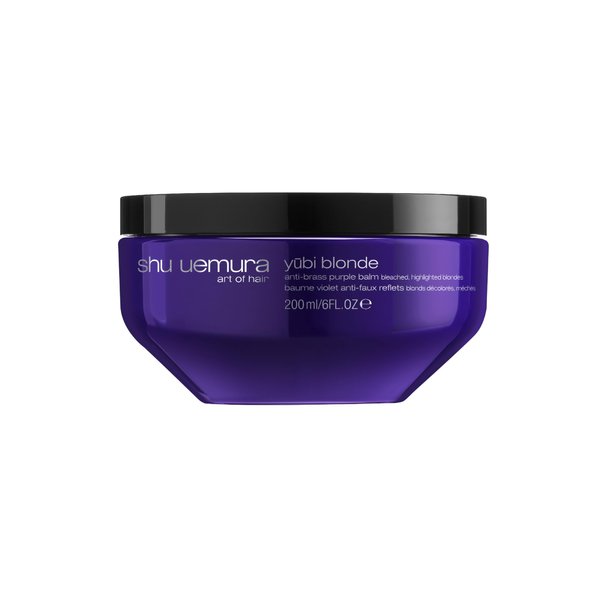 Shu Uemura Yubi Blonde Anti-Brass Purple Mask | Purple Hair Mask | Neutralizes Brassy Tones | Moisturizes and Smooths | For Color-Treated Blonde, Bleached, and Silver Hair