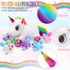 Sumind Rainbow Unicorn Mommy Stuffed Animal with 5 Cute Baby Unicorns in Her Tummy Plush Toy for Mama Girls Baby Toddler Kids 3 4 5 6 7 8+ YearChristmas Birthday Gifts(Adorable Style,White)