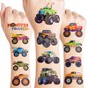 Monster Truck Temporary Tattoos for Kids, 96PCS Birthday Party Supplies Favors Super Cute Fake Tattoos Stickersfor Boys Party Decorations School Rewards Gifts