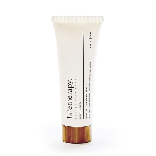 Lifetherapy Moisturizing Handcreme | Non-Greasy, Fast-Absorbing Olive Oil Hand and Nail Creme (Grounded)