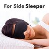 Sleep Eye Mask for Men Women, Lash Extensions 3D Sleeping Mask, Travel Blackout Night Blindfold Eye Shade Cover with Adjustable Strap (Black-3D)