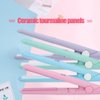 Ceramic Mini Hair Curler Straightener Flat Iron for Short Small Curling Tiny Irons Travel Size Bangs 2 in 1 Straightener Tourmaline Plate Beauty Heating Heats Up Fast (Sky Blue)