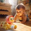 YONGSHUO Baby Musical Duck Family Toys, Early Education Kids Toys for Boys Girls Swing/Walking/Lights/Dancing Infant Tummy Time CrawlingToys Christmas Birthday Gifts (with 2 PCS Baby Duck)
